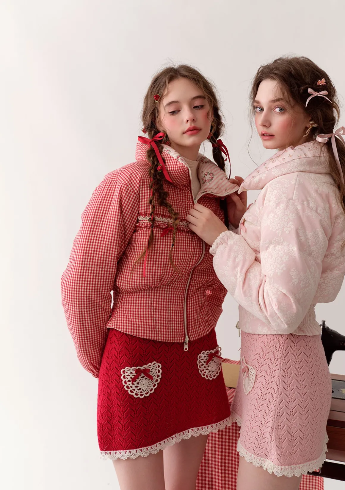 Strawberry Donazi Reversible 2-in-1 Down Jacket