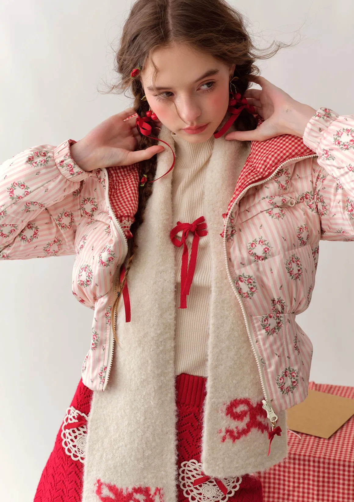 Strawberry Donazi Reversible 2-in-1 Down Jacket