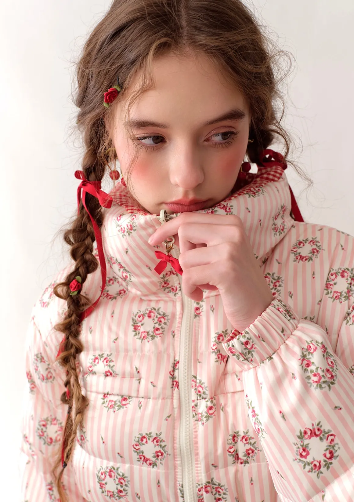 Strawberry Donazi Reversible 2-in-1 Down Jacket