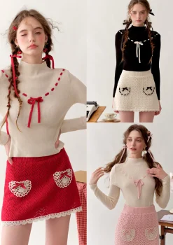 Strawberry Post Office Knit Bottom Shirt