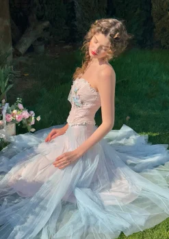The Blue Lily Gauze Skirt