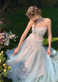 The Blue Lily Gauze Skirt