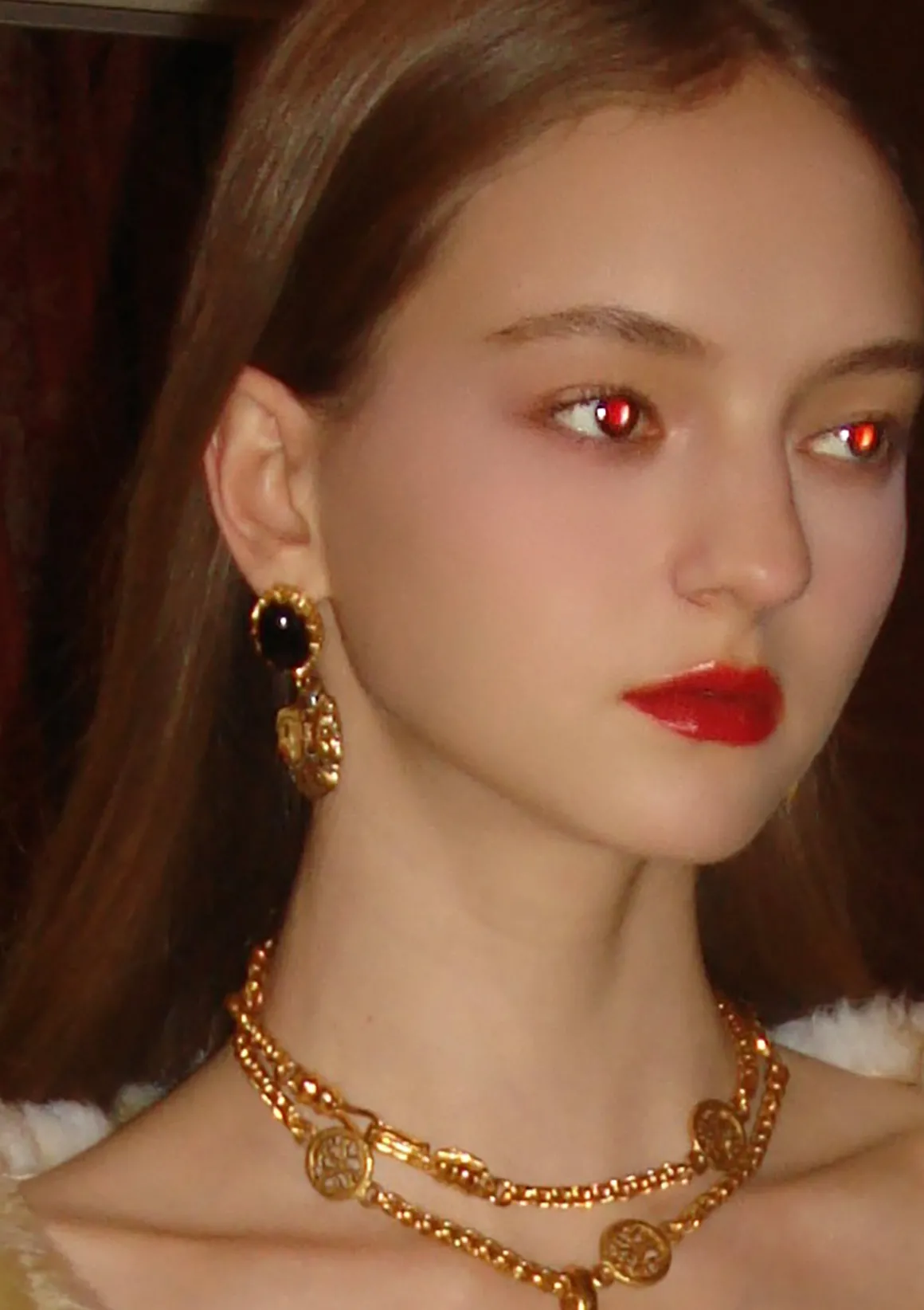 Thorn Black Agate Earring