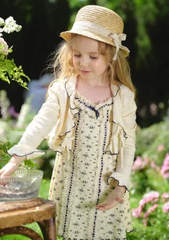 Toddler Girl Blueberry Knit Cardigan