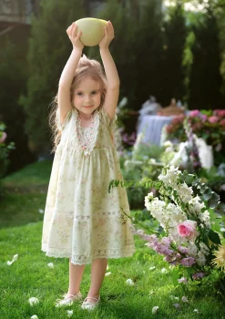 Toddler Girl Garden Tea Party Corset Dress