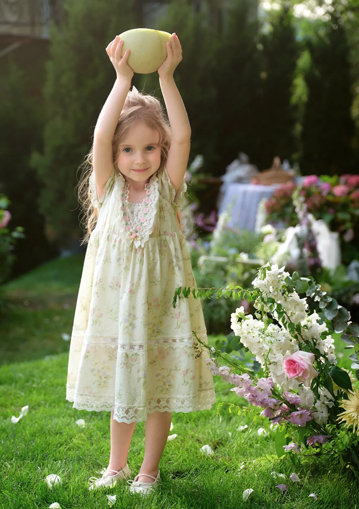 Toddler Girl Garden Tea Party Corset Dress