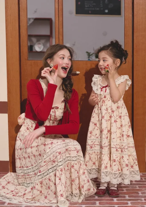 Toddler Girl Red Garnet Dress