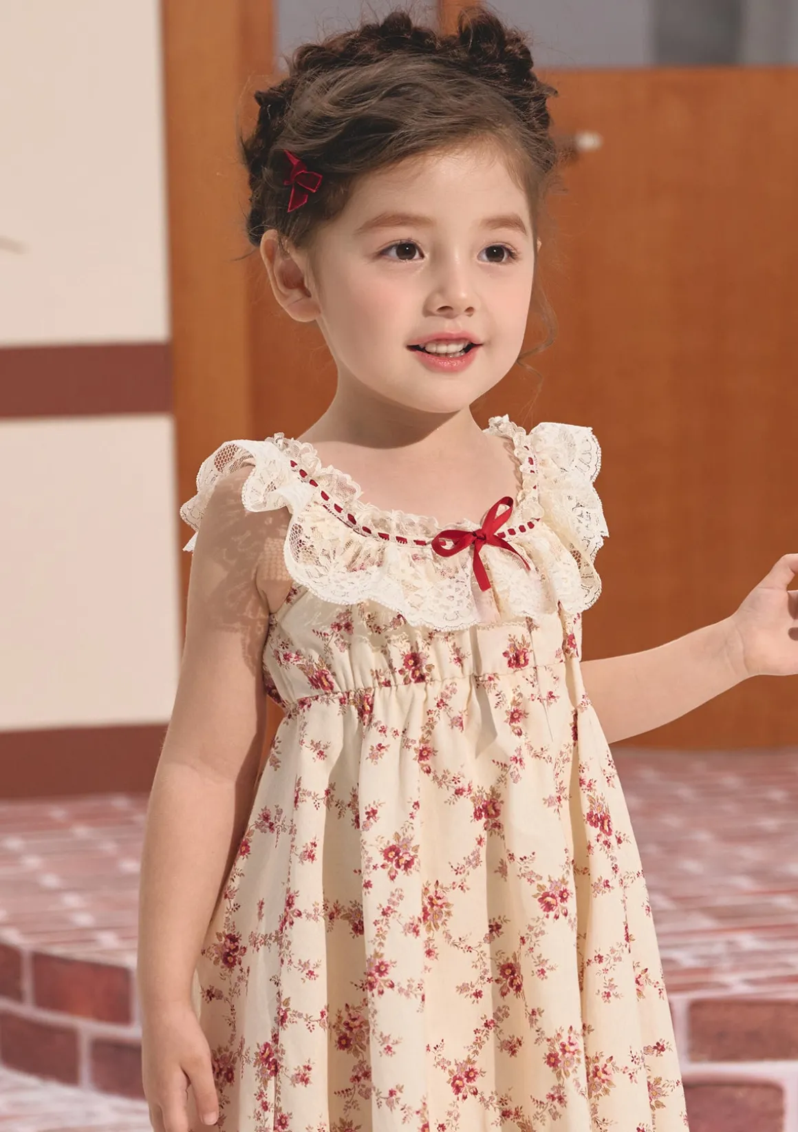 Toddler Girl Red Garnet Dress