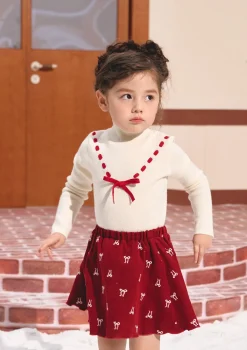 Toddler Girl Strawberry Newspaper Office Skirt