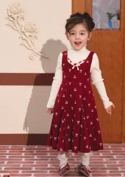 Toddler Girl Strawberry Newspaper Office Dress