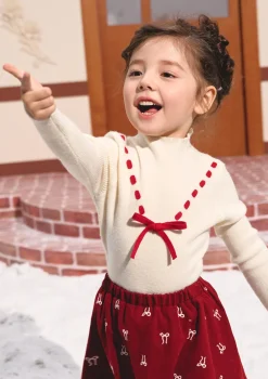Toddler Girl Strawberry Post Office Knit Bottom Shirt