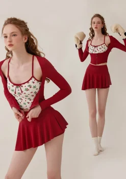 Vibrant Strawberry Sports Pantskirt