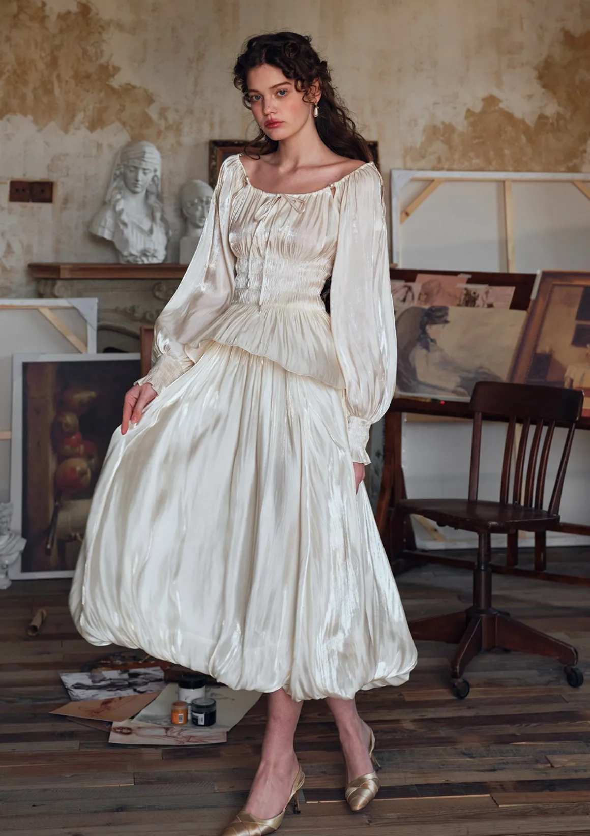 White Butterfly Flora Skirt