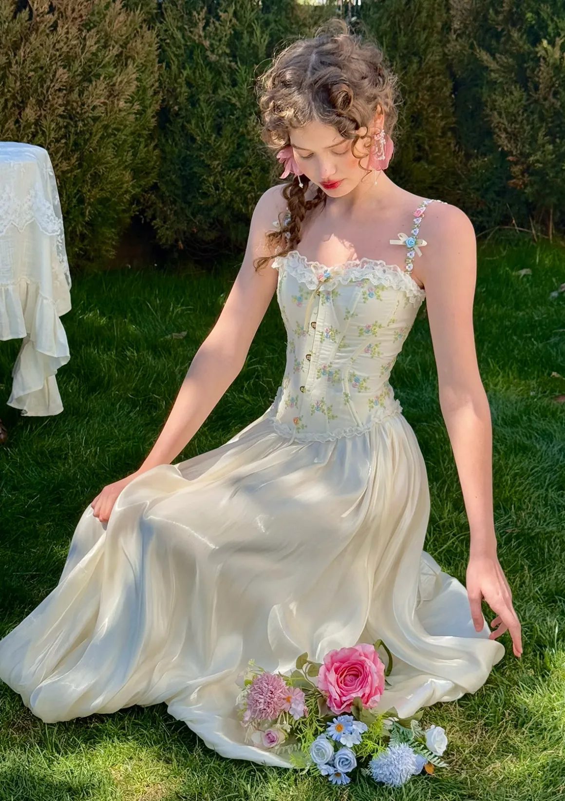 White Butterfly Flora Skirt