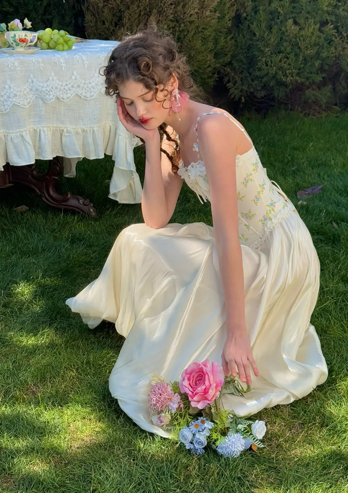 White Butterfly Flora Skirt