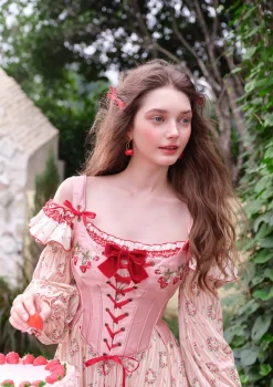 Wild Strawberry Paradise Corset