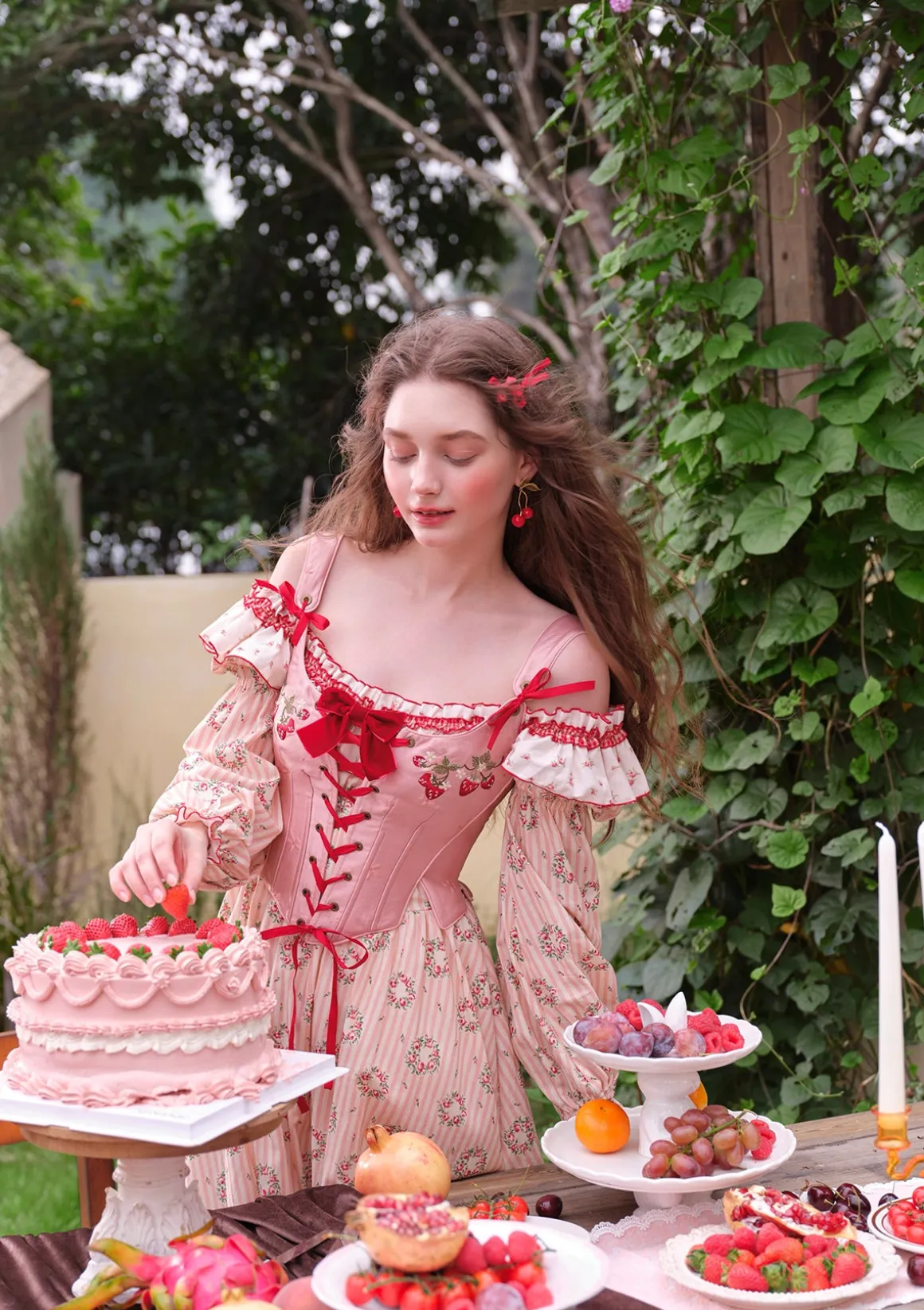 Wild Strawberry Paradise Corset