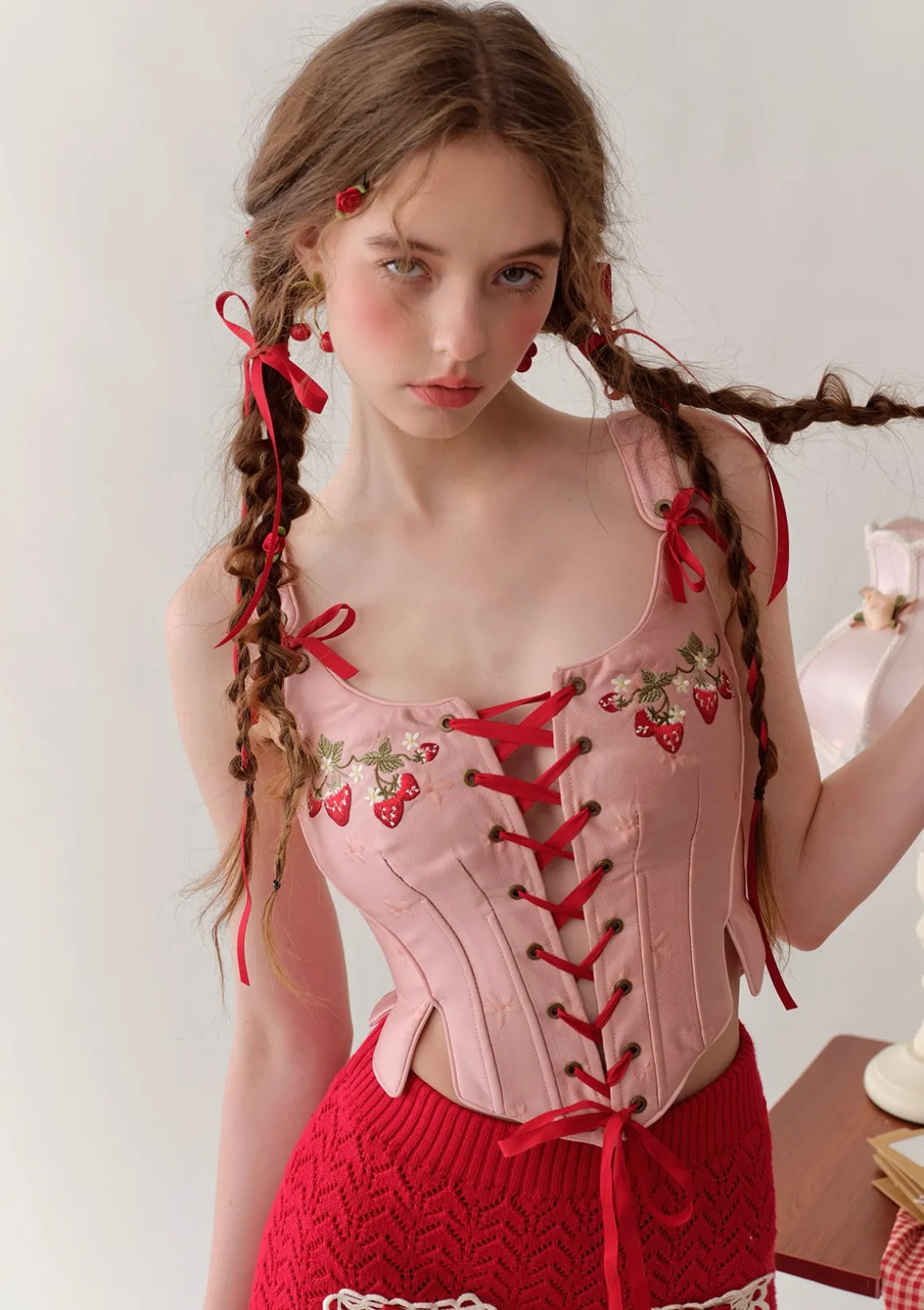 Wild Strawberry Paradise Corset